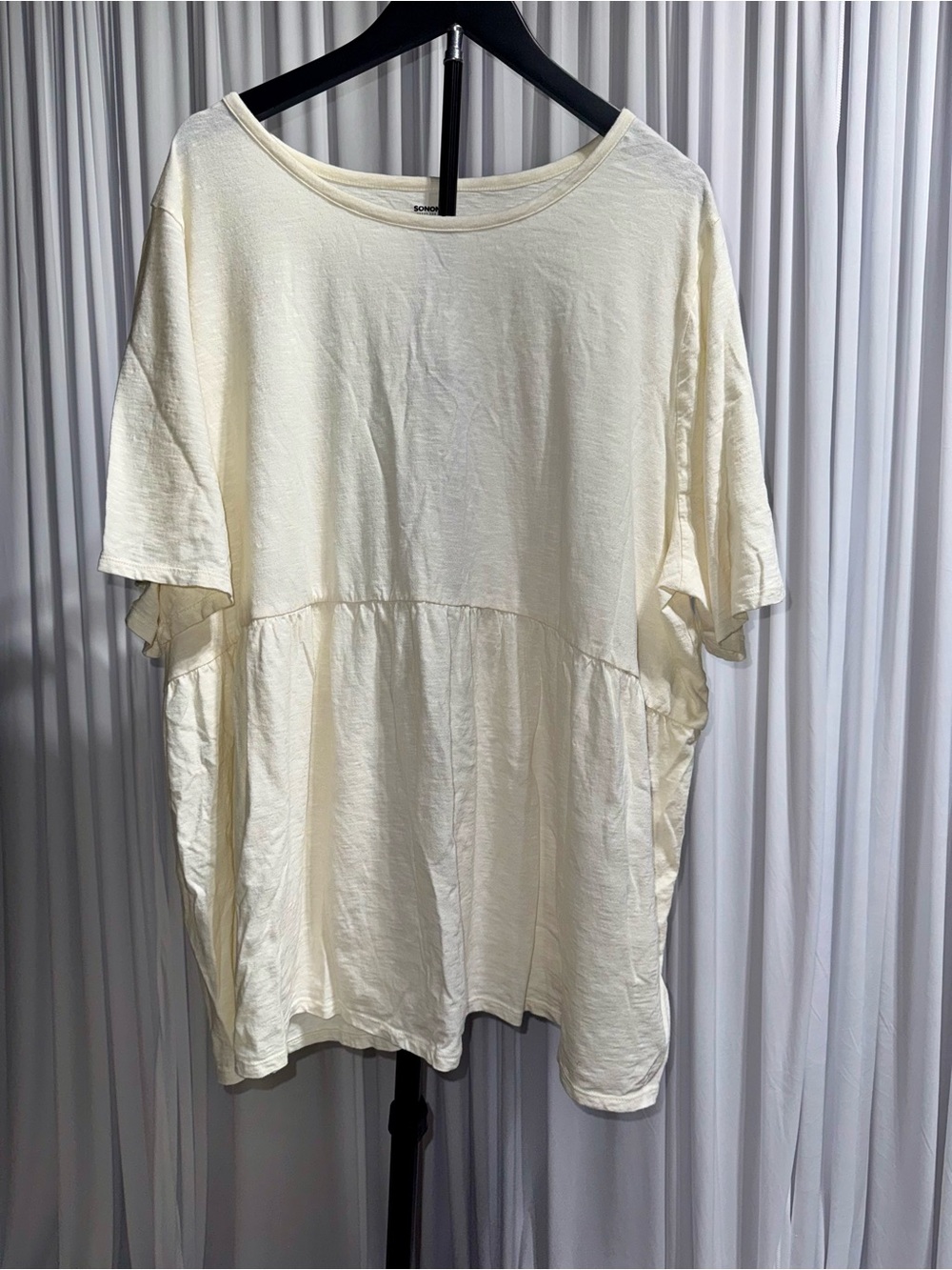 Sonoma Cream Peplum Tunic Top